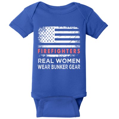 Womens Firefighter Female Fire Fighter Firefighting Mom Funny Gift Baby Bodysuit