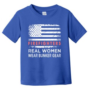 Womens Firefighter Female Fire Fighter Firefighting Mom Funny Gift Toddler T-Shirt