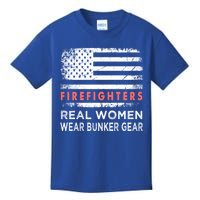 Womens Firefighter Female Fire Fighter Firefighting Mom Funny Gift Kids T-Shirt