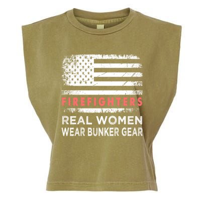 Womens Firefighter Female Fire Fighter Firefighting Mom Funny Gift Garment-Dyed Women's Muscle Tee