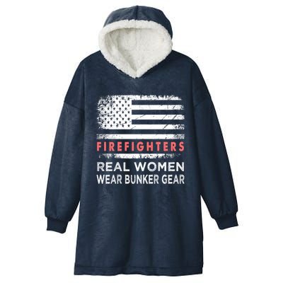 Womens Firefighter Female Fire Fighter Firefighting Mom Funny Gift Hooded Wearable Blanket