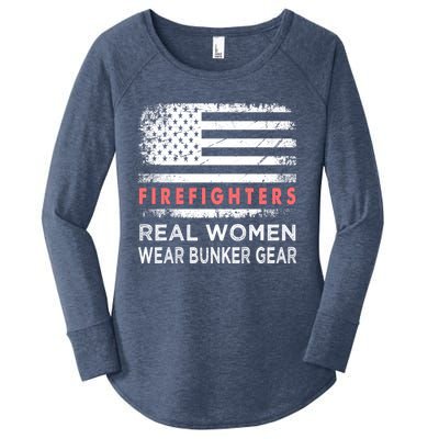 Womens Firefighter Female Fire Fighter Firefighting Mom Funny Gift Women's Perfect Tri Tunic Long Sleeve Shirt