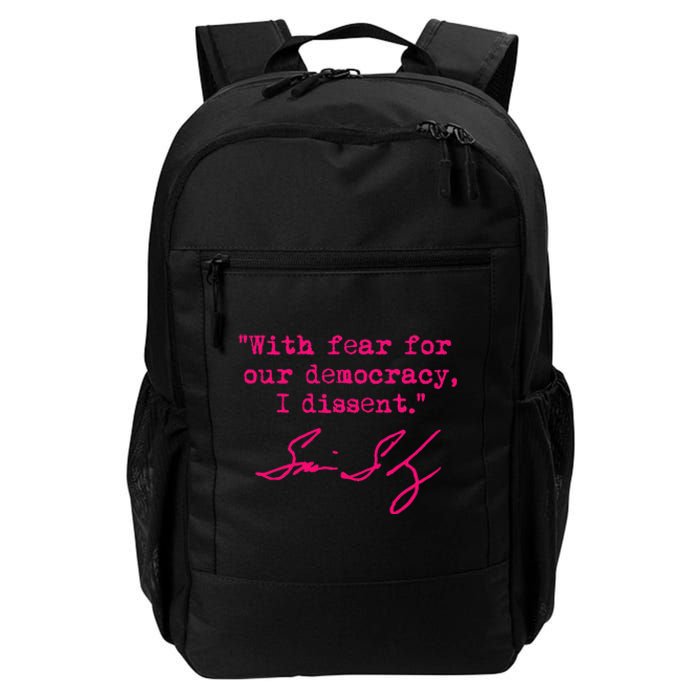 With Fear For Our Democracy I Dissent Daily Commute Backpack