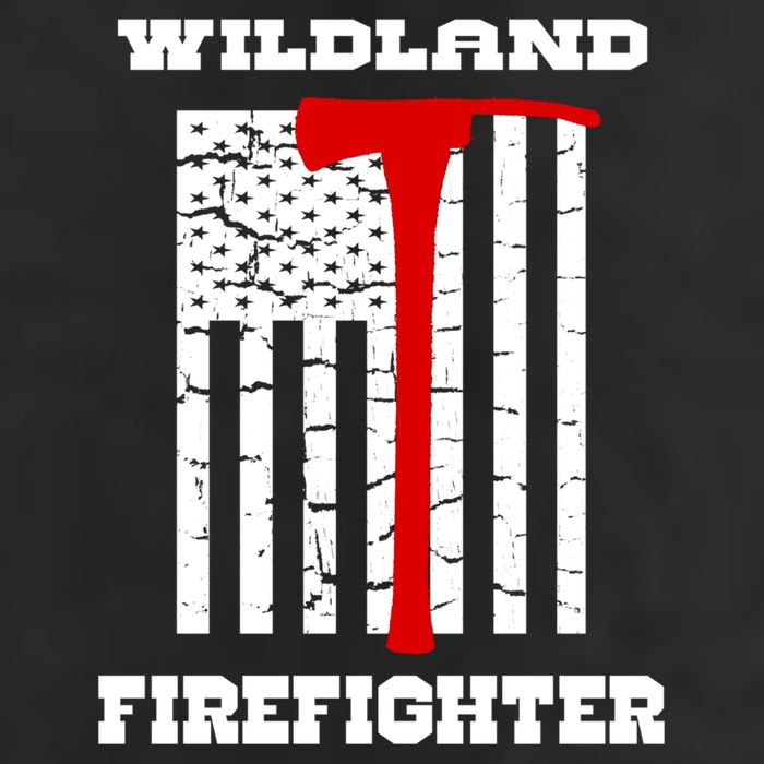 Wildland Firefighter Flag With Pulaski Hooded Gift Adult Drive Performance Visor