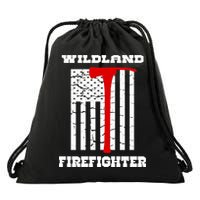 Wildland Firefighter Flag With Pulaski Hooded Gift Drawstring Bag