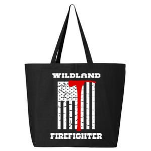 Wildland Firefighter Flag With Pulaski Hooded Gift 25L Jumbo Tote