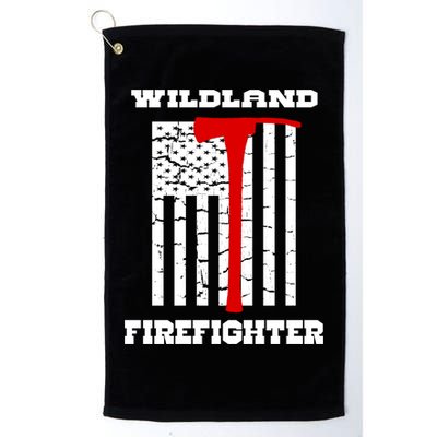 Wildland Firefighter Flag With Pulaski Hooded Gift Golf Towel
