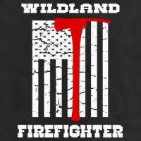 Wildland Firefighter Flag With Pulaski Hooded Gift Golf Towel