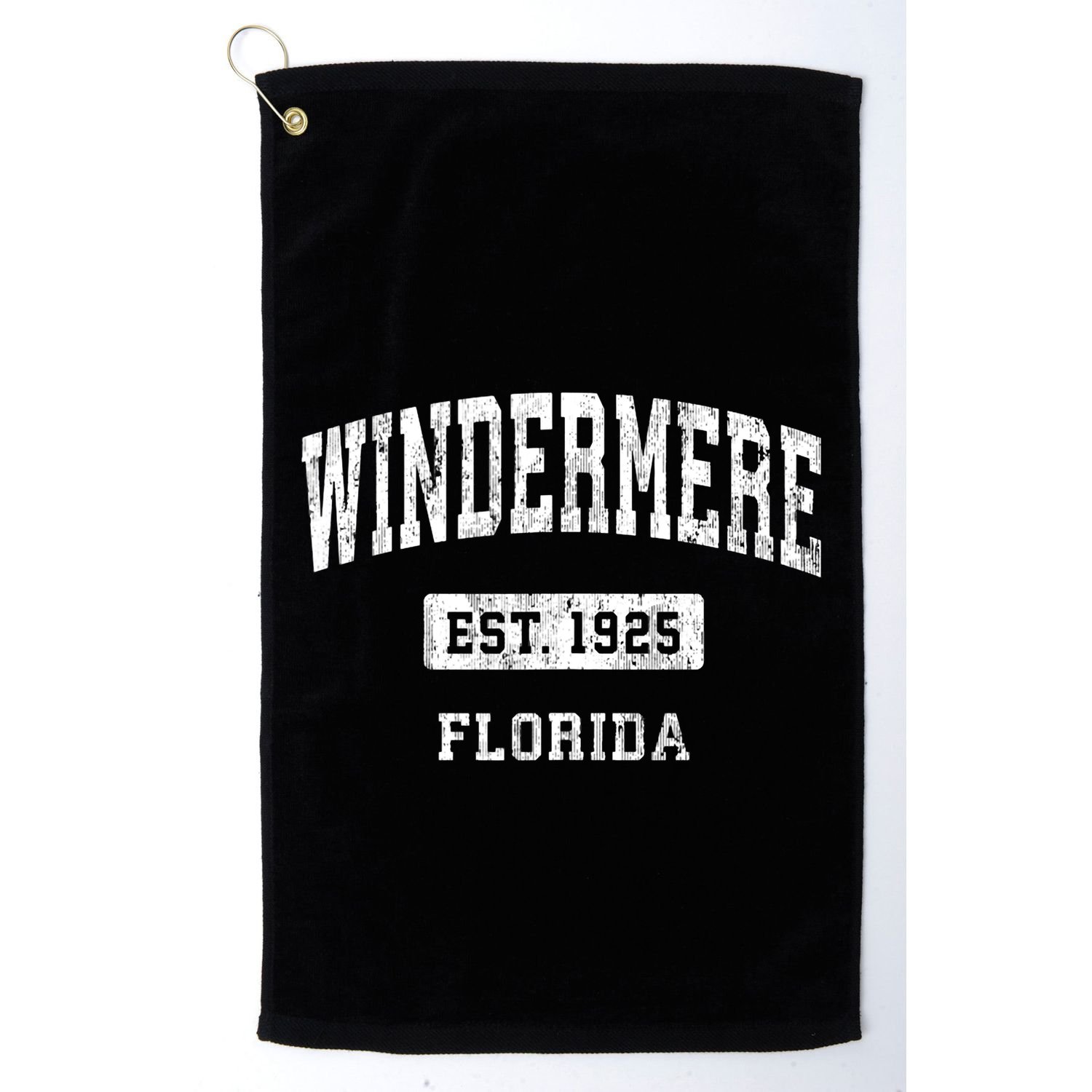 Windermere Florida Fl Vintage Sports Established Golf Towel