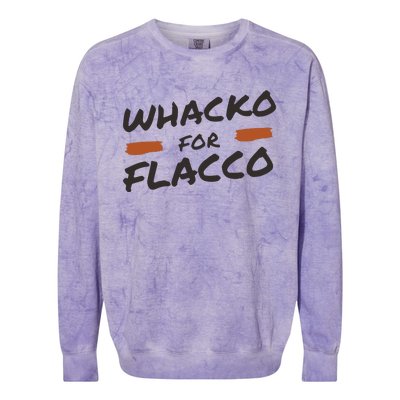 Whacko For Flacco Cleveland Joe Flacco Colorblast Crewneck Sweatshirt