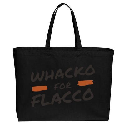 Whacko For Flacco Cleveland Joe Flacco Cotton Canvas Jumbo Tote