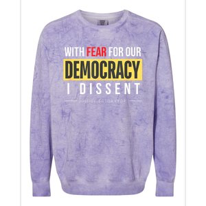 With Fear For Our Democracy Colorblast Crewneck Sweatshirt