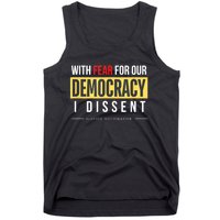 With Fear For Our Democracy Tank Top