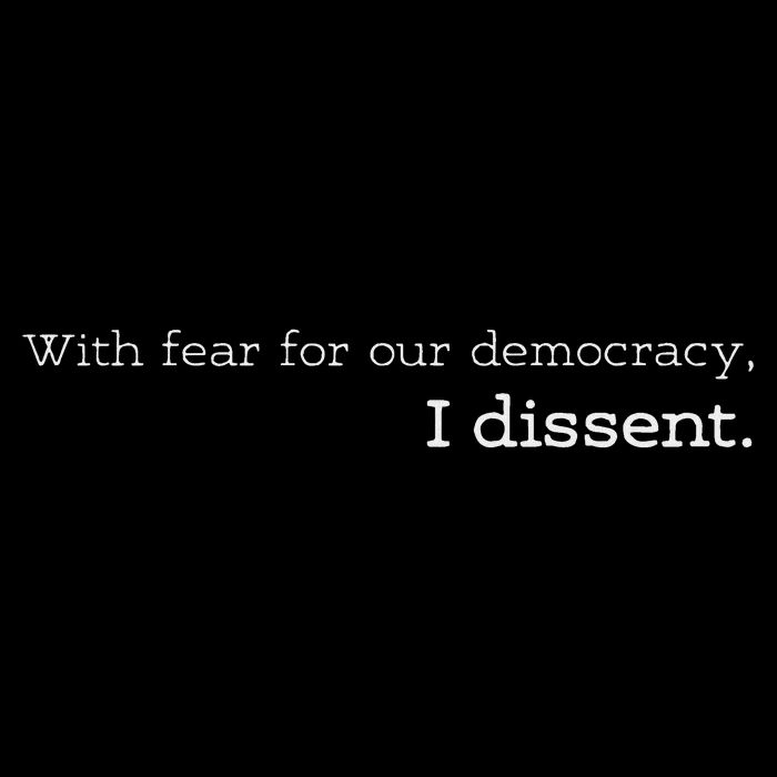 With Fear For Our Democracy I Dissent Supreme Court Scotus Cooling Performance Crew T-Shirt