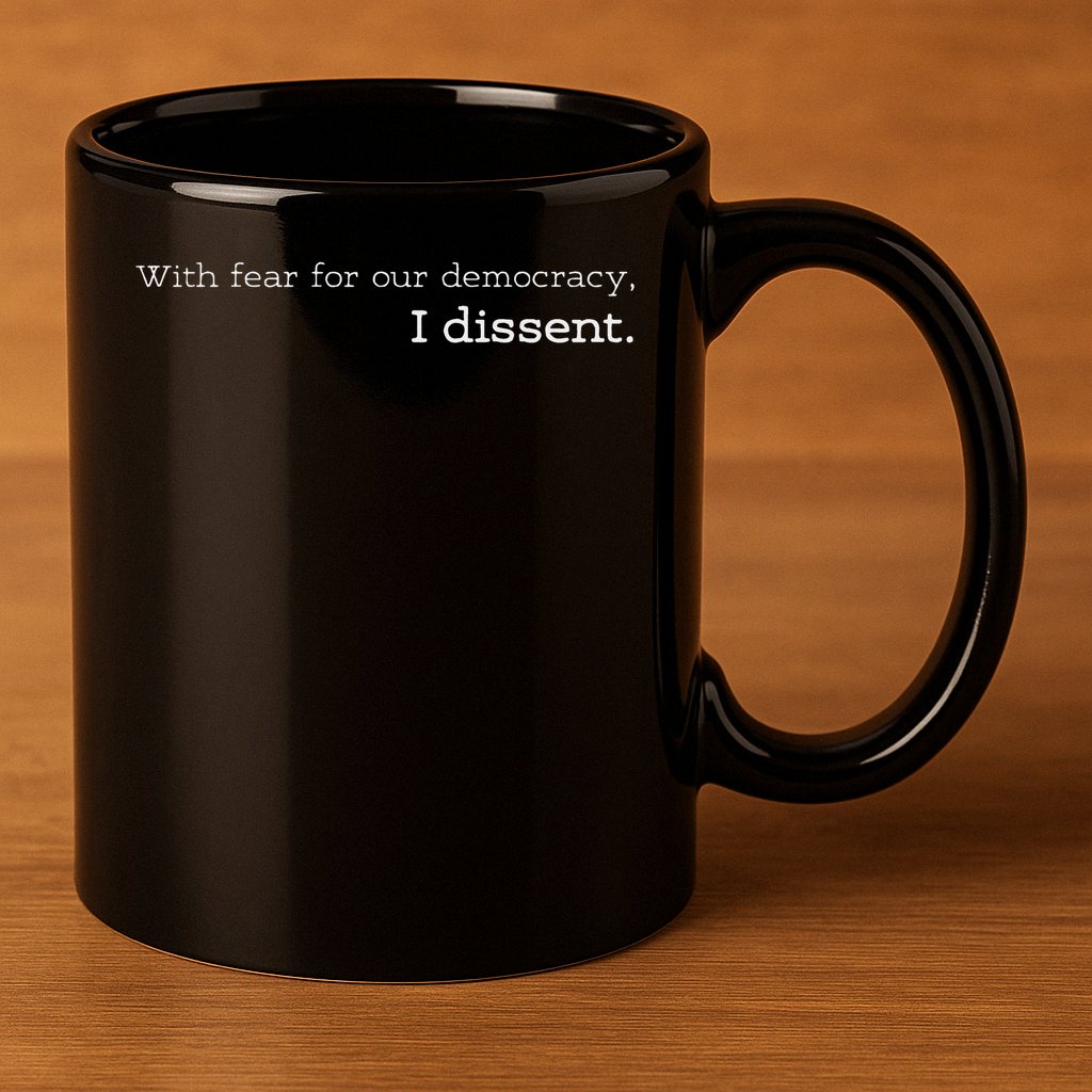 With Fear For Our Democracy I Dissent Supreme Court Scotus 11oz C Handle Ceramic Mug