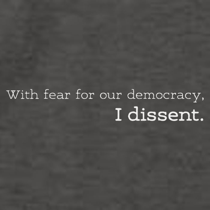 With Fear For Our Democracy I Dissent Supreme Court Scotus Vector Backpack