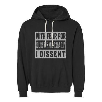 With Fear For Our Democracy Bold Statement Garment-Dyed Fleece Hoodie