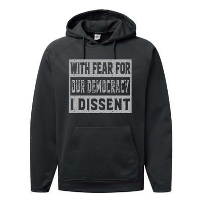 With Fear For Our Democracy Bold Statement Performance Fleece Hoodie