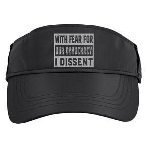 With Fear For Our Democracy Bold Statement Adult Drive Performance Visor