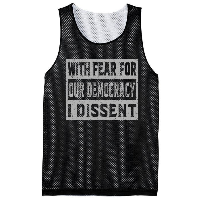 With Fear For Our Democracy Bold Statement Mesh Reversible Basketball Jersey Tank