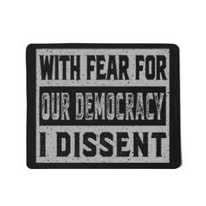 With Fear For Our Democracy Bold Statement Mousepad