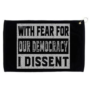 With Fear For Our Democracy Bold Statement Grommeted Golf Towel