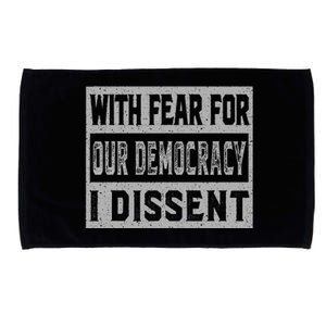 With Fear For Our Democracy Bold Statement Microfiber Hand Towel