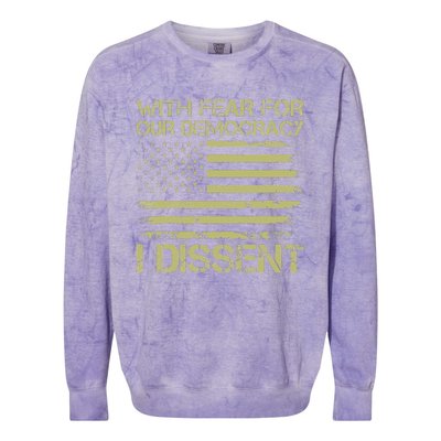 With Fear For Our Democracy Bold Statement Colorblast Crewneck Sweatshirt