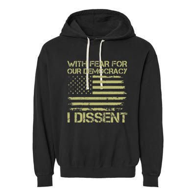 With Fear For Our Democracy Bold Statement Garment-Dyed Fleece Hoodie