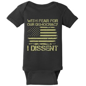 With Fear For Our Democracy Bold Statement Baby Bodysuit