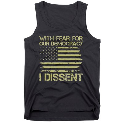 With Fear For Our Democracy Bold Statement Tank Top