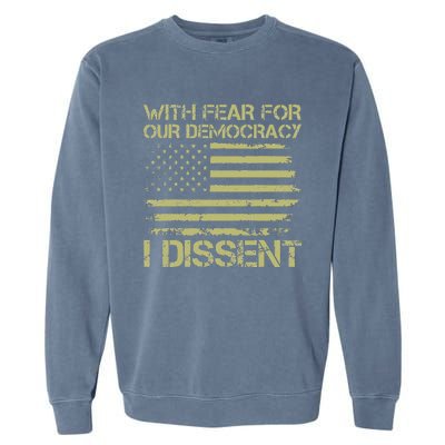 With Fear For Our Democracy Bold Statement Garment-Dyed Sweatshirt