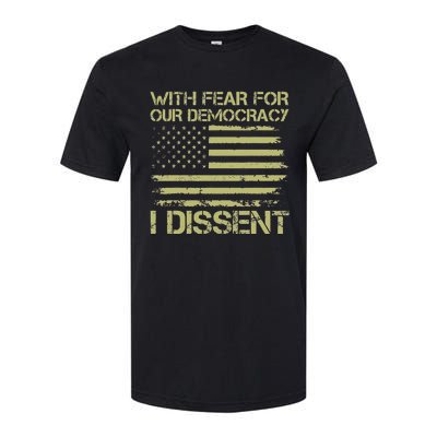 With Fear For Our Democracy Bold Statement Softstyle CVC T-Shirt