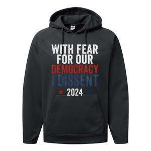 With Fear For Our Democracy Bold Statement Performance Fleece Hoodie