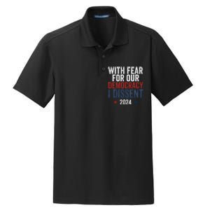 With Fear For Our Democracy Bold Statement Dry Zone Grid Polo