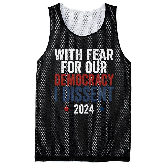 With Fear For Our Democracy Bold Statement Mesh Reversible Basketball Jersey Tank