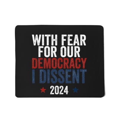 With Fear For Our Democracy Bold Statement Mousepad