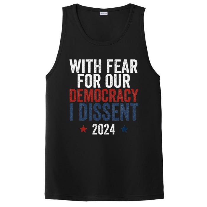 With Fear For Our Democracy Bold Statement PosiCharge Competitor Tank