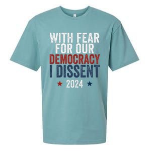 With Fear For Our Democracy Bold Statement Sueded Cloud Jersey T-Shirt