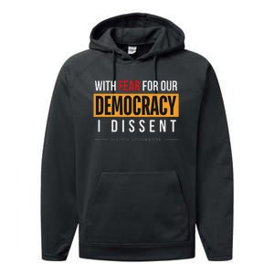 With Fear For Our Democracy Bold Statement Performance Fleece Hoodie