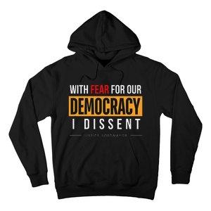 With Fear For Our Democracy Bold Statement Hoodie