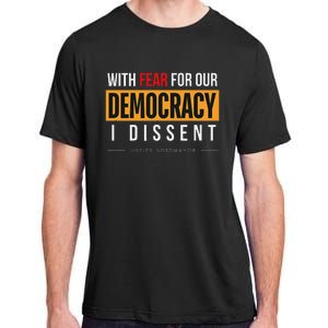 With Fear For Our Democracy Bold Statement Adult ChromaSoft Performance T-Shirt