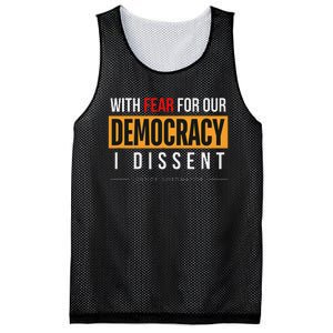 With Fear For Our Democracy Bold Statement Mesh Reversible Basketball Jersey Tank