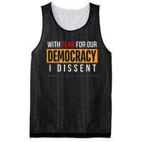 With Fear For Our Democracy Bold Statement Mesh Reversible Basketball Jersey Tank