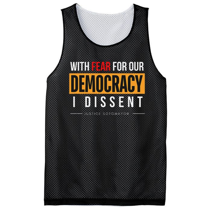 With Fear For Our Democracy Bold Statement Mesh Reversible Basketball Jersey Tank