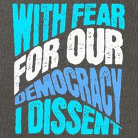With Fear For Our Democracy I Dissent Cotton Canvas Backpack
