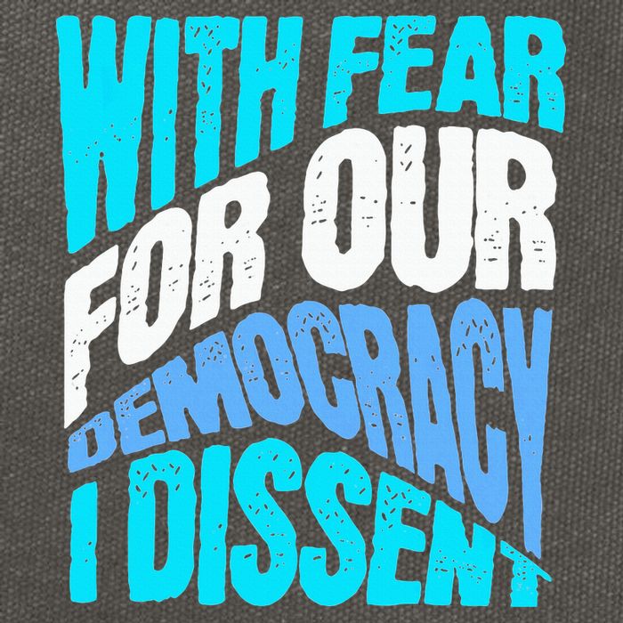 With Fear For Our Democracy I Dissent Cotton Canvas Backpack