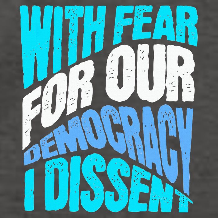 With Fear For Our Democracy I Dissent Vector Backpack