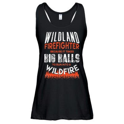 Wildland Firefighter Fireman Firefighting Quote Ladies Essential Flowy Tank