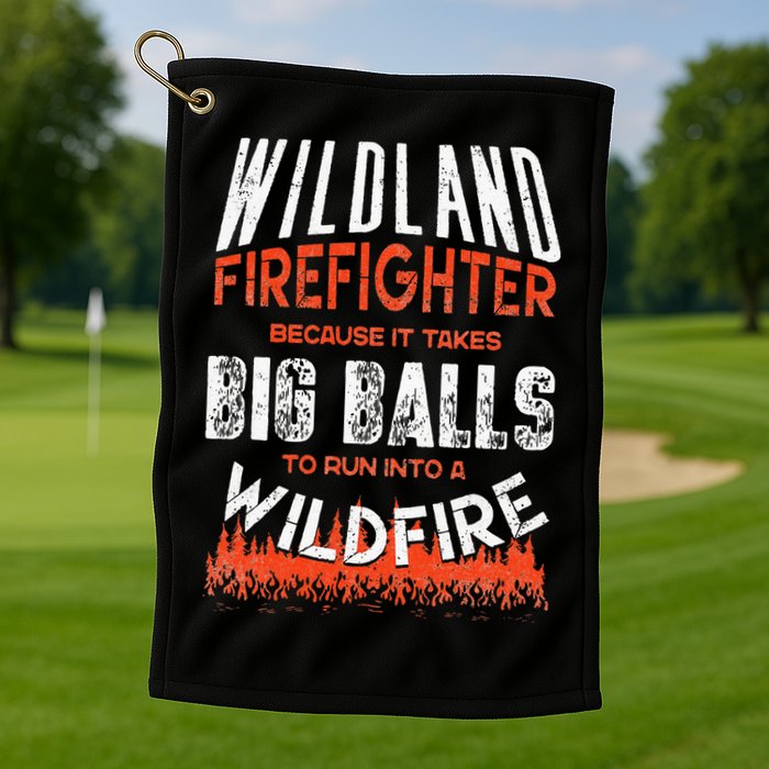Wildland Firefighter Fireman Firefighting Quote Golf Towel